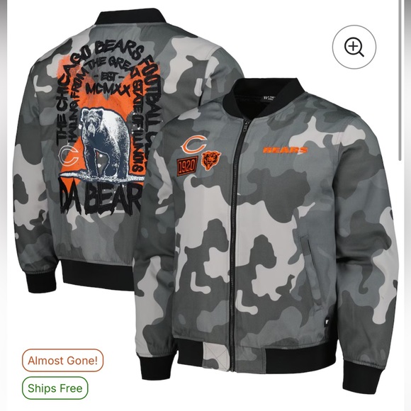 NWOT The Wild Collective Unisex Camo Bomber Jacket small - Picture 1 of 4